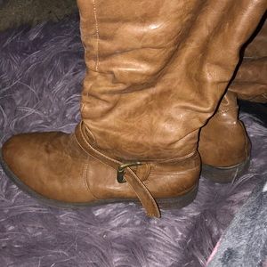 Knee high brown boots